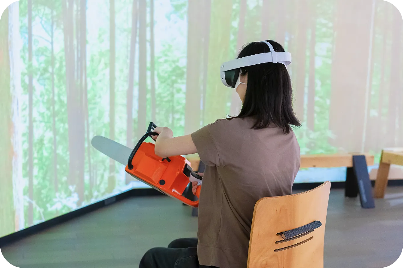 Actual scene from the VR forestry experience