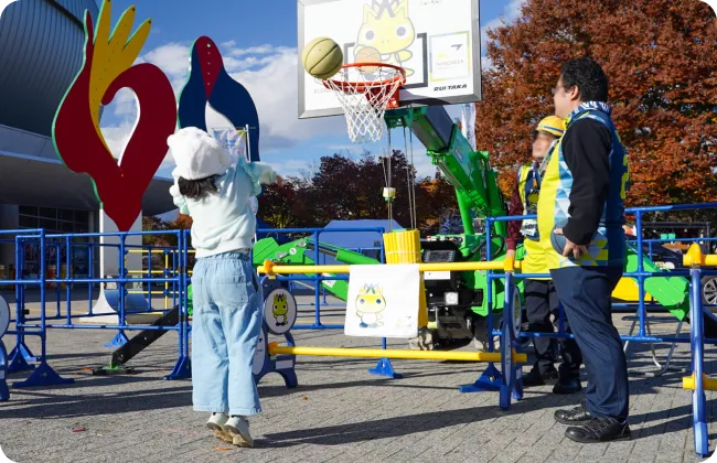 かにクレーン バスケチャレンジ体験写真